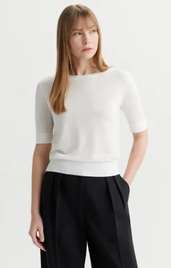 Gładki t-shirt swetrowy^Vistula Online