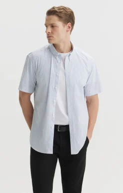 Koszula slim fit w mikrowzór^Vistula Online
