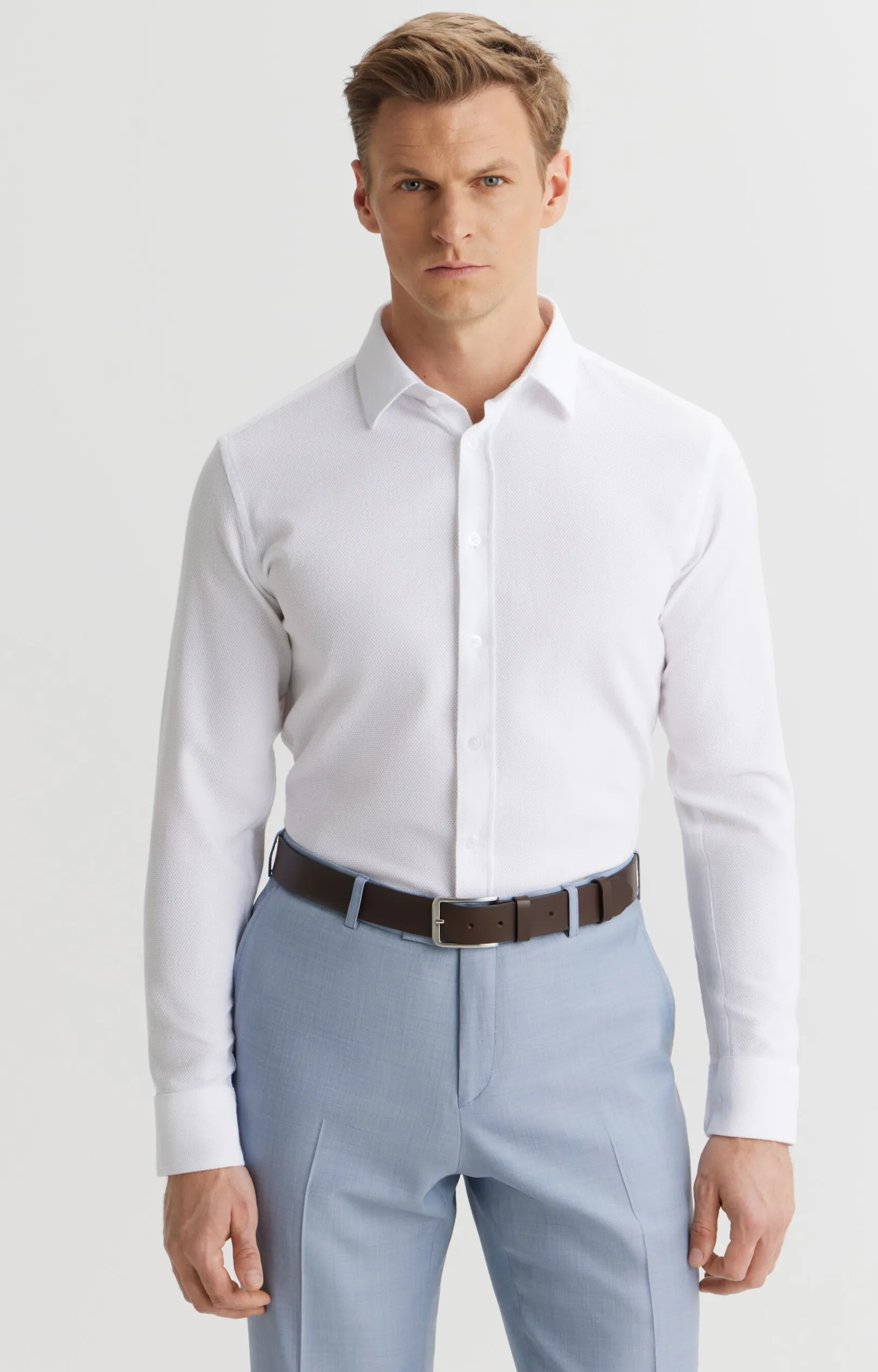 Koszula slim fit w mikrowzór^Vistula Online