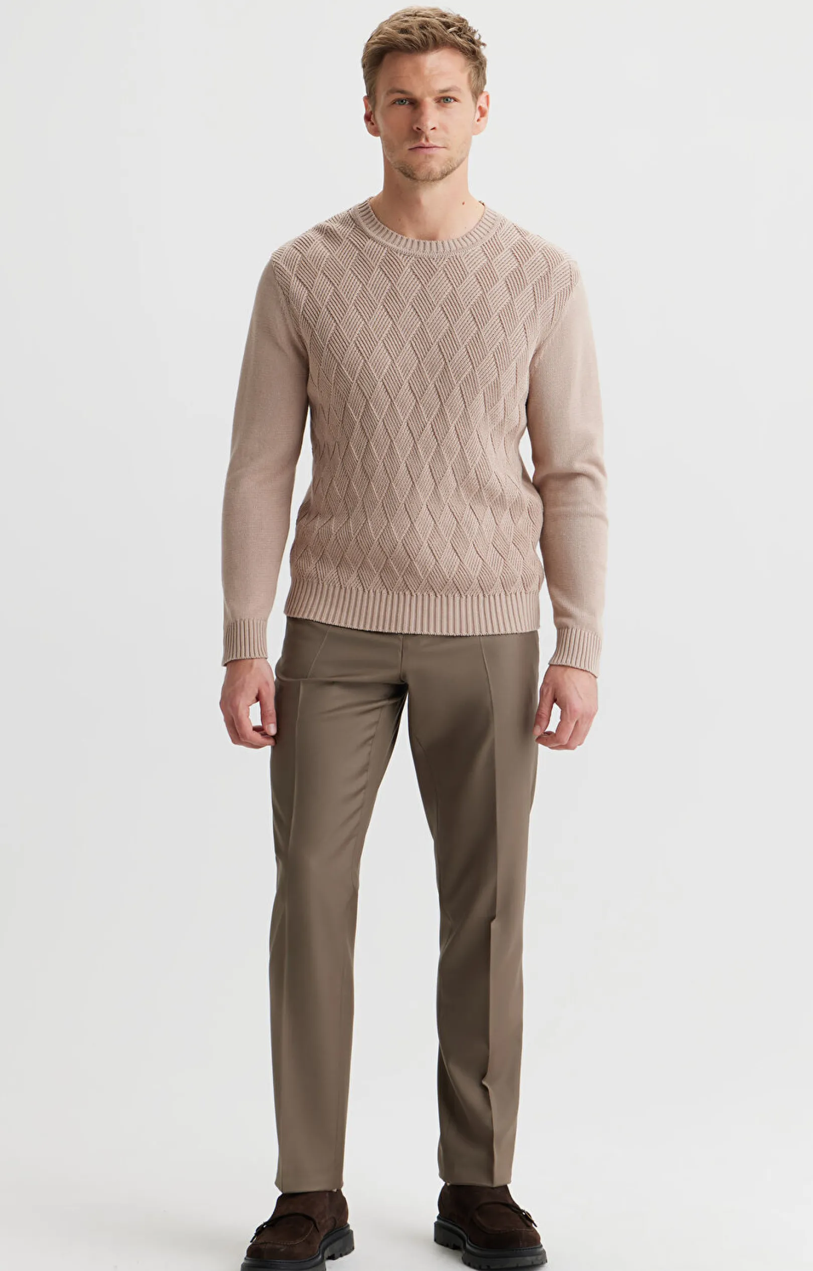 Sweter w strukturalny wzór^Vistula Outlet