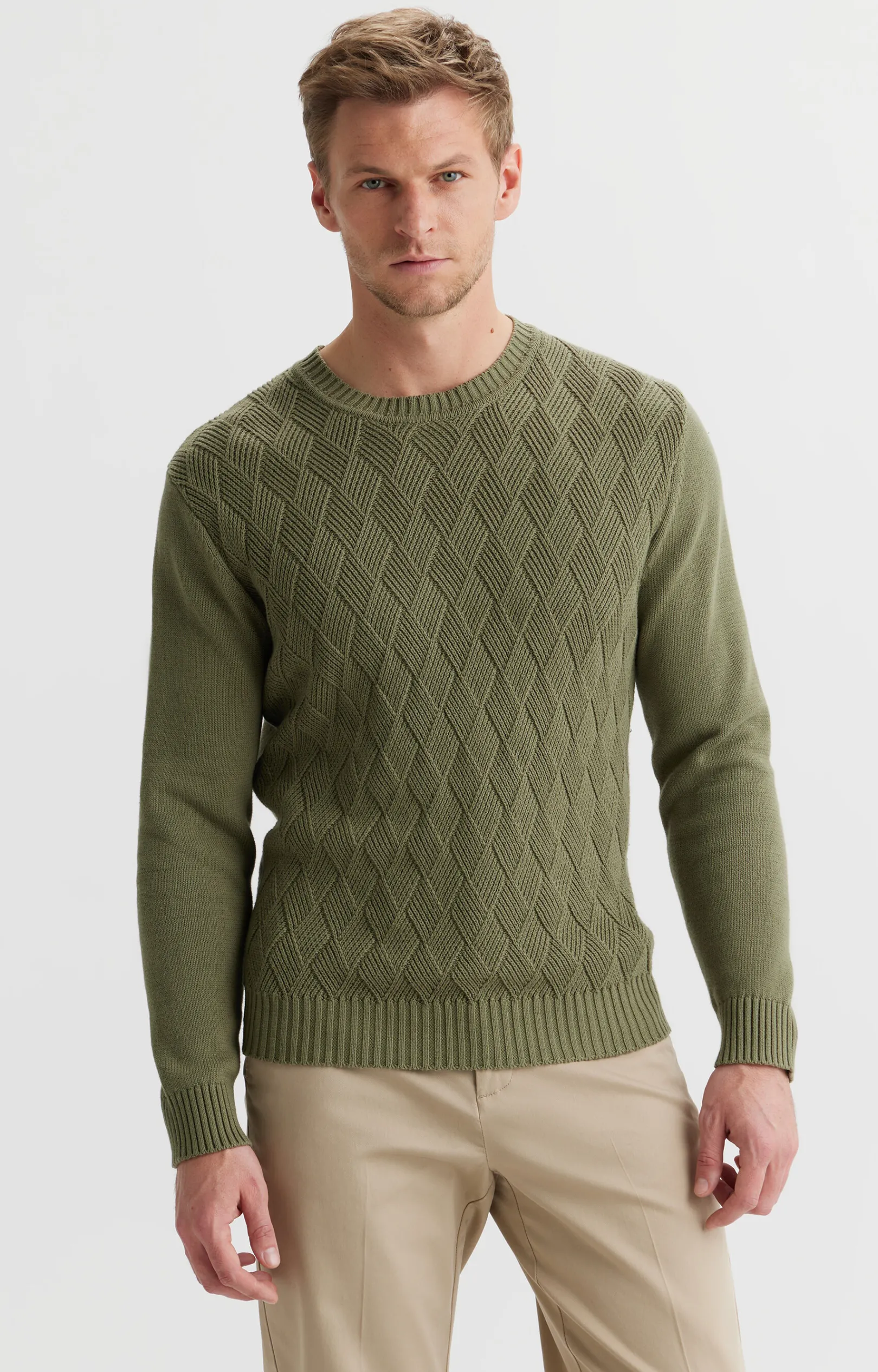 Sweter w strukturalny wzór^Vistula Hot